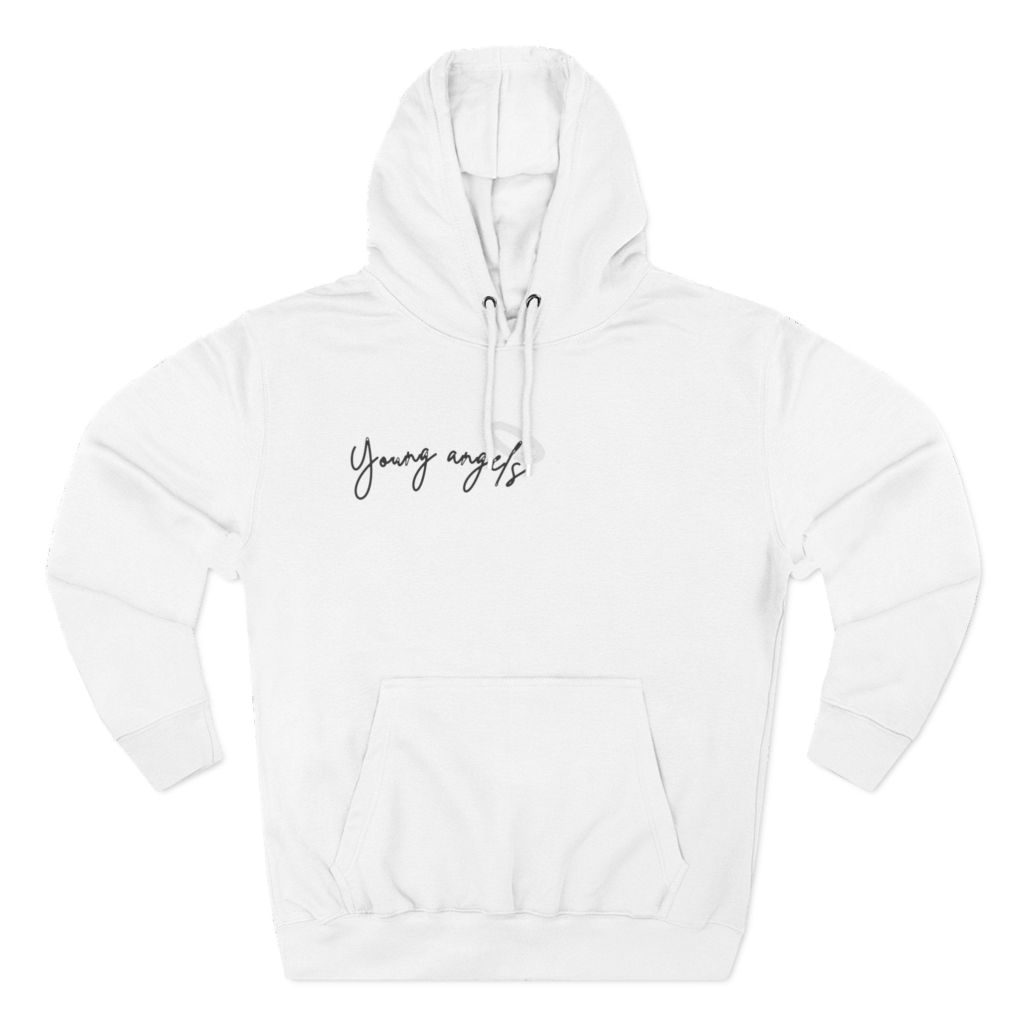 Minimal "Young & Free" Hoodie — Soft Fleece Pullover