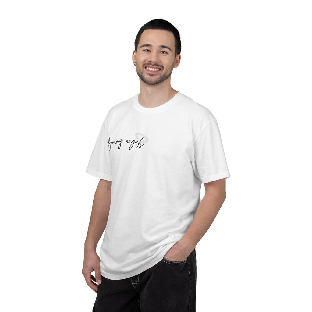 Young angels T-shirt, minimal white tee-Adults