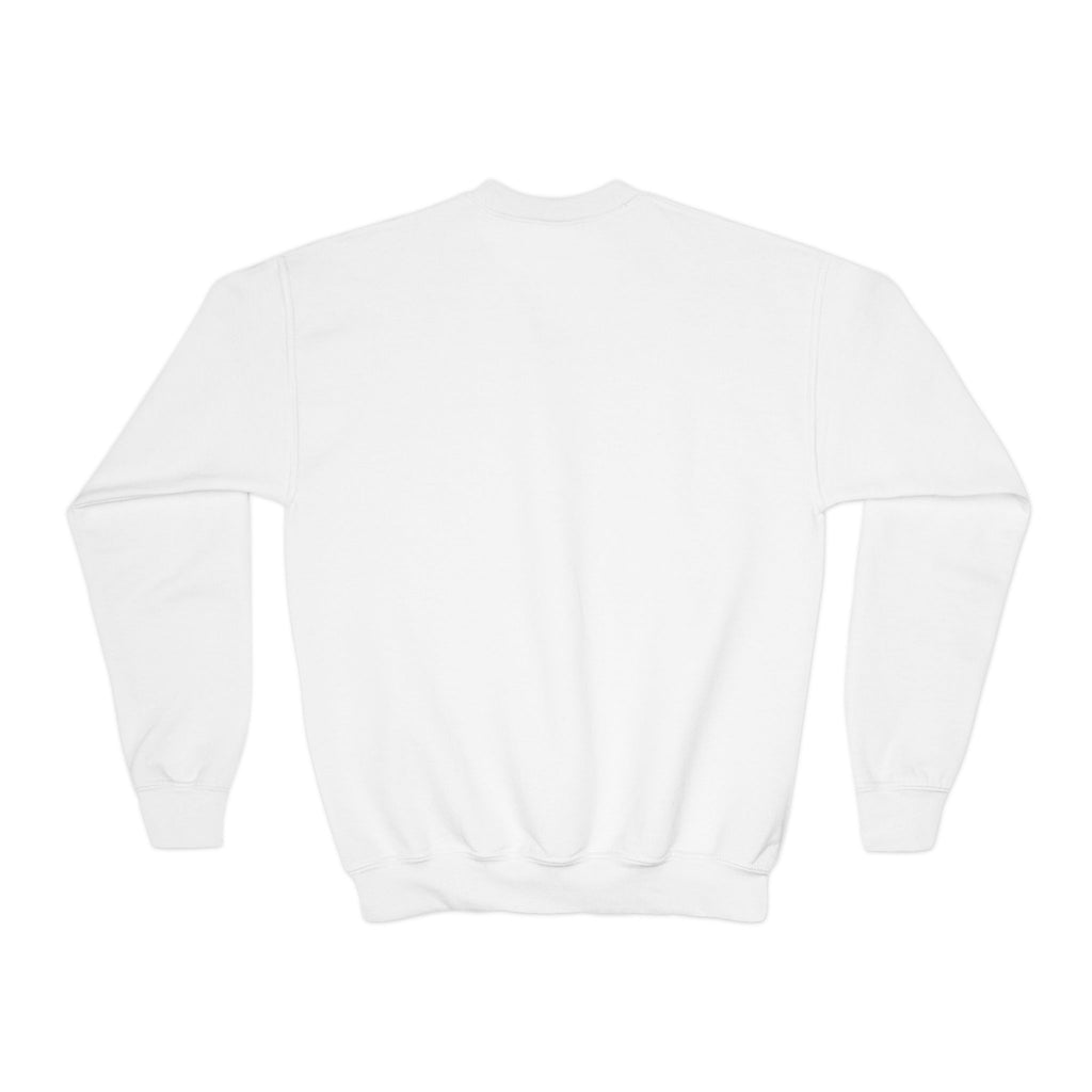 Youth Crewneck Sweatshirt — 'Angel' Script with Halo Graphic