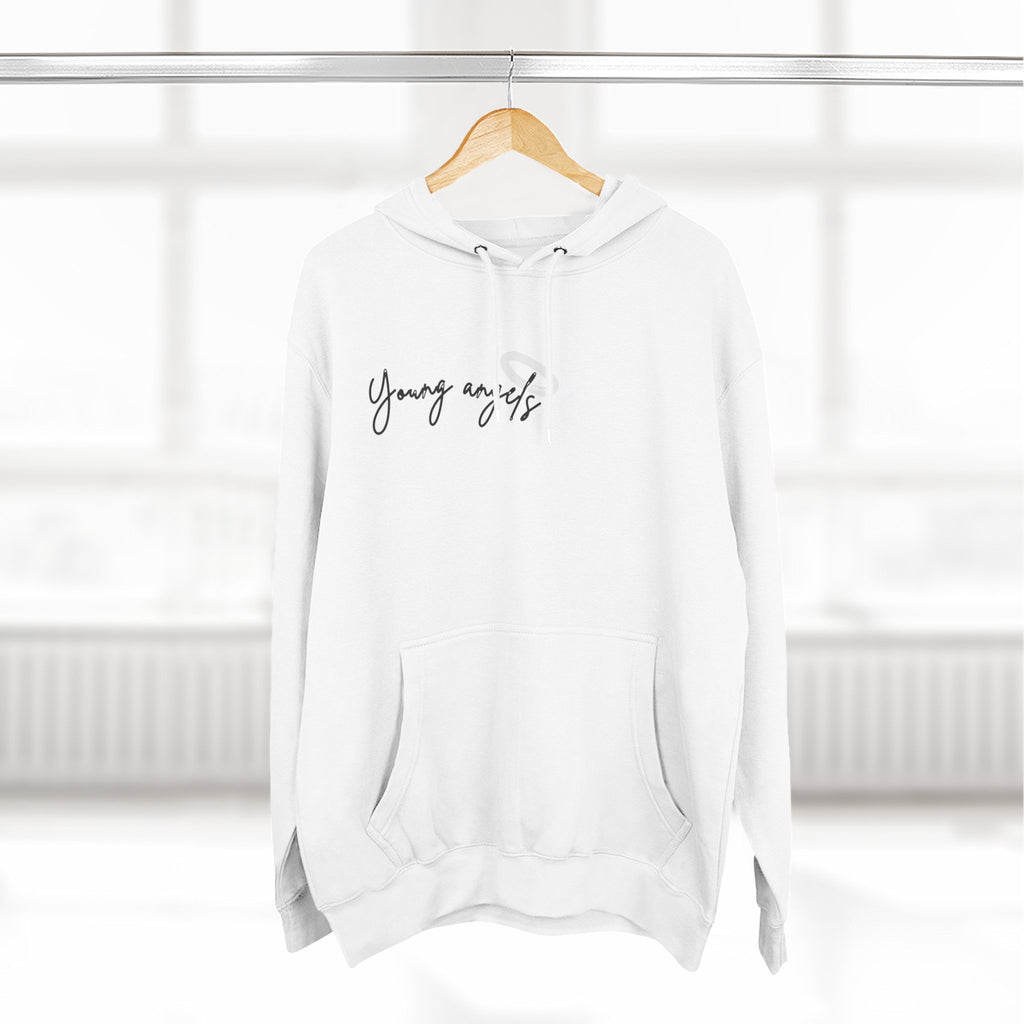 Minimal "Young & Free" Hoodie — Soft Fleece Pullover
