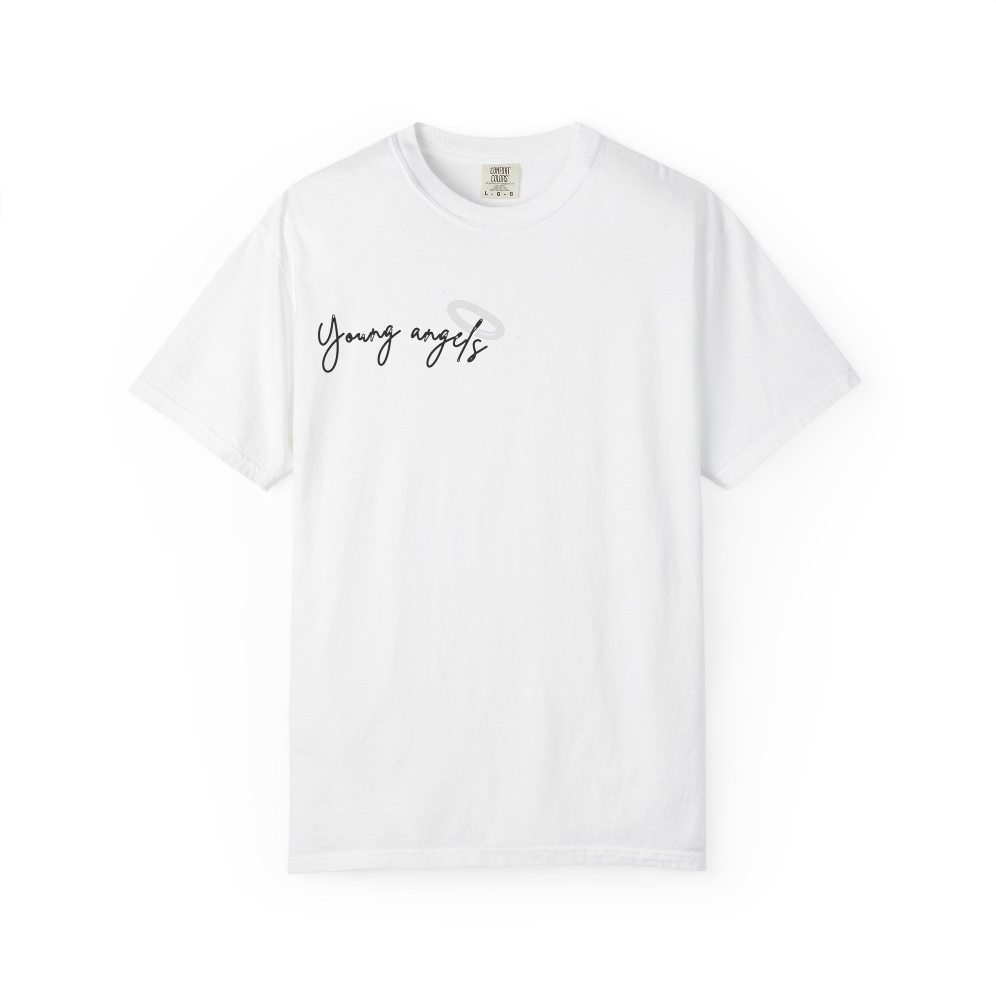 Young angels T-shirt, minimal white tee-Adults