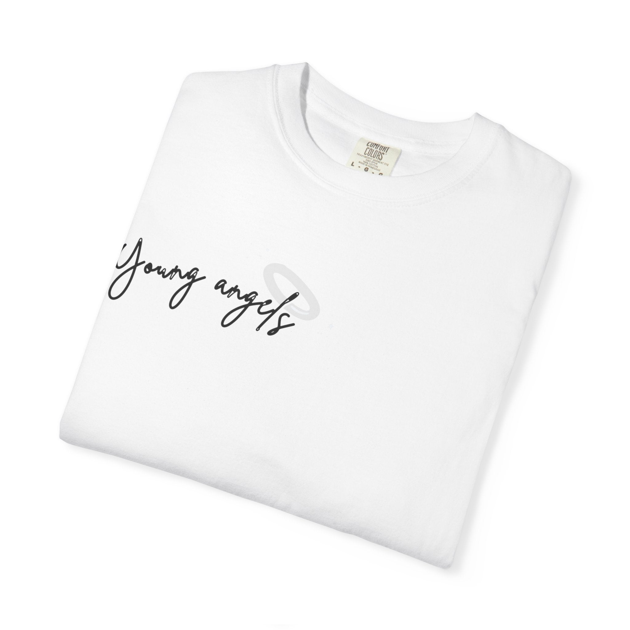 Young angels T-shirt, minimal white tee-Adults